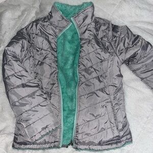 SO Kids Reversible Jacket - Silver and Teal